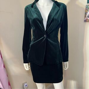 Green Velvet Suit Set